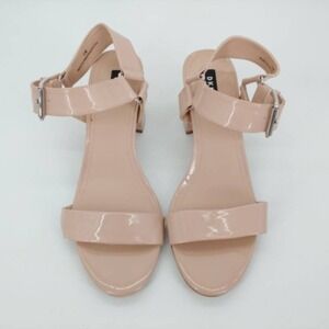 Dkny Shoes Womens Sierra Ankle Strap Sandals Pink Buckle Block Heel 11 New